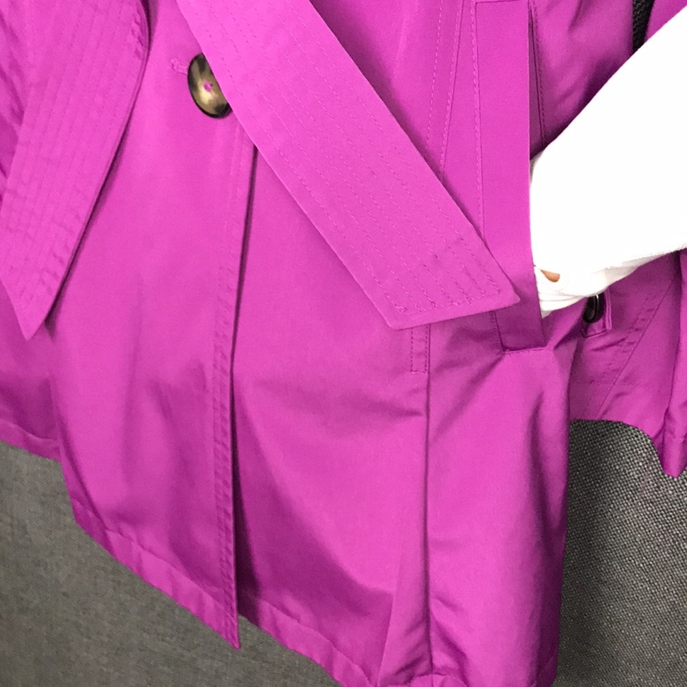 London Fog Trench Coat Magenta / Purple Size Small - Picture 8 of 16